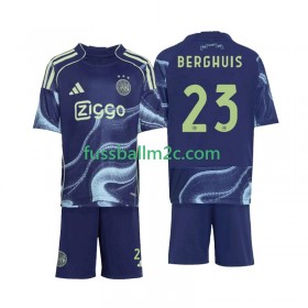 Fußballtrikots Ajax Amsterdam Steven Berghuis 23 Kinder Auswärts Trikotsatz 2025-2026